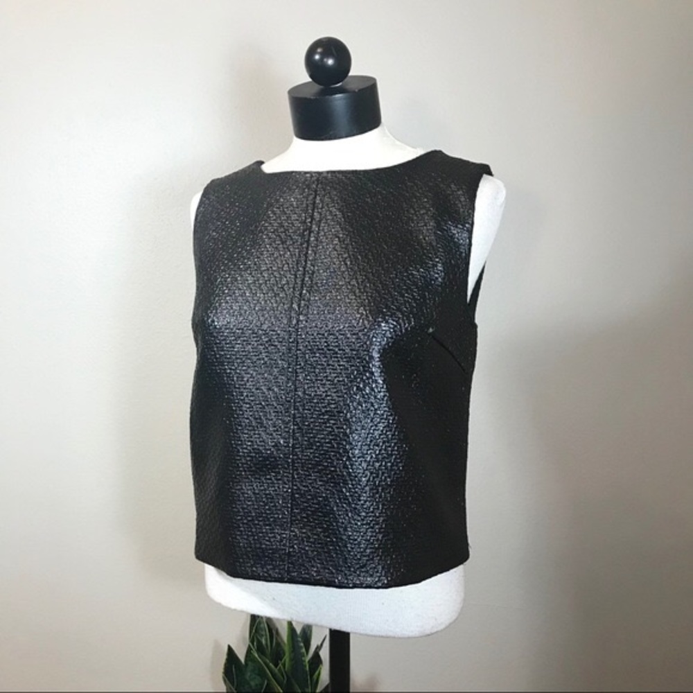 Banana Republic Faux leather crop top